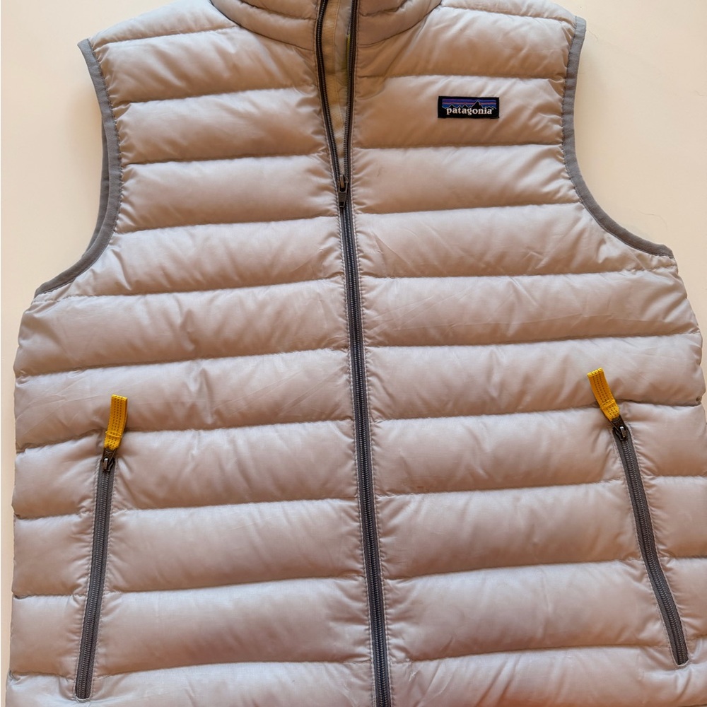 Patagonia Kids Light Gray Puffer Vest